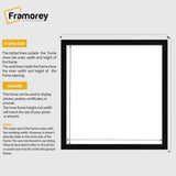 Square Size Black Picture Frames with Thin Matt Poster Frames