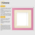 Square Size Pink Picture Frame With Ivory Mount