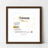 Square Size Thin Matt Walnut Picture Frames With White Mount