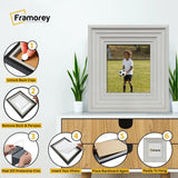 Square Size White Wooden Picture Frames Big Step Style Photo Frames