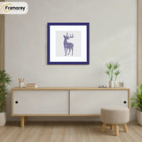 Square Size Thin Matt Purple Picture Frames With White Mount