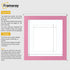 Square Size Pink Picture Frame With White Mount