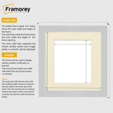 Square Size Silver Picture Frame With Ivory Mount