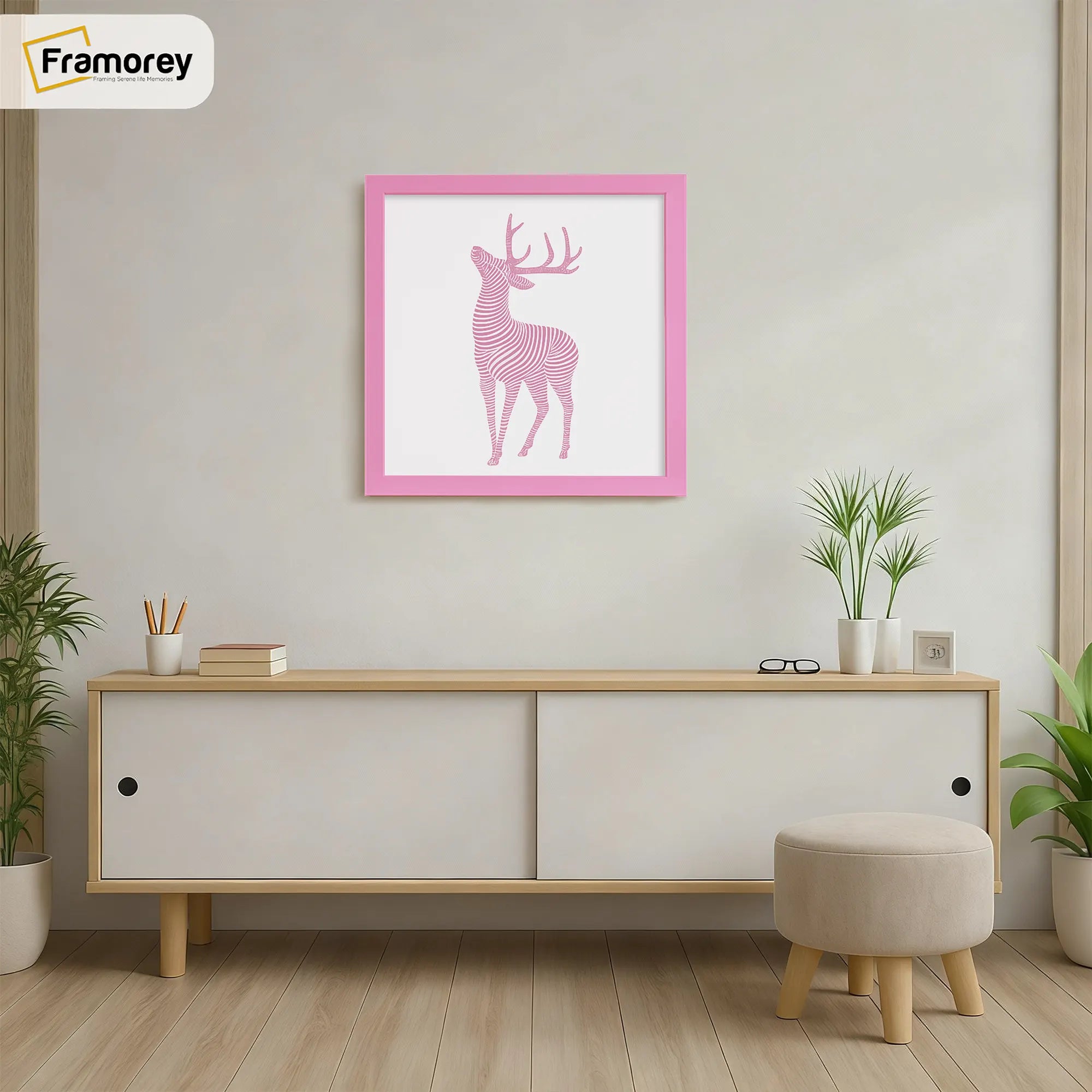 Square Size Thin Matt Pink Picture Frame Poster Frames