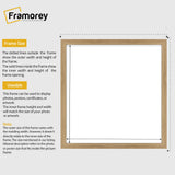 Square Size Thin Matt Oak Picture Frame Poster Frames