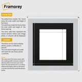 Square Size Silver Picture Frame With Black Mount