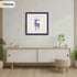 Square Size Thin Matt Purple Picture Frames With Ivory Mount