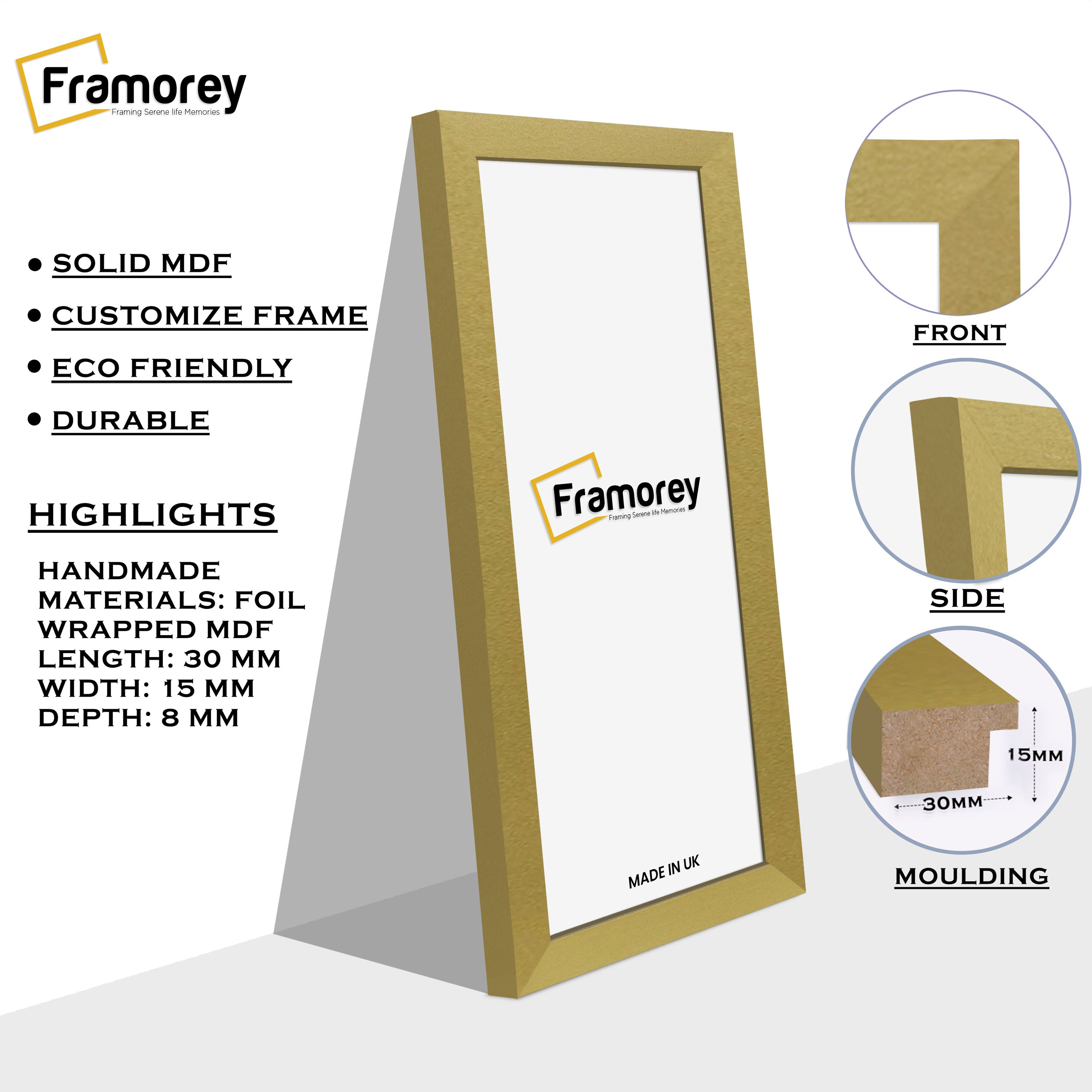 Panoramic Size Gold Picture Frames Wall Art Frame