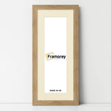 Flat Panoramic Oak Photo Frame Wall Art Poster Frame With Ivory Mount