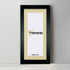 Thin Panoramic Solid Wood Black Pictures Frames With Ivory Mount