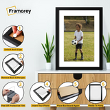 Walnut Thin Style Picture Frame Poster Frames With White Mount