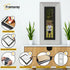 Panoramic Size White Wooden Picture Frame Big Step Style, With Black Mount