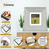 Big Step Style Square White Wooden Picture Frame With White Mount