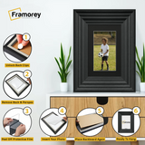 Black Wooden Picture Frames Big Step Style With Black Mount