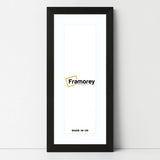 Flat Panoramic Black Picture Photo Frame With White Mount