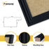 Black picture frame close view profile showing moulding depth and edge detail for wall art or photo display