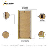 Panoramic Gold Photo Frame Backside View Poster Frame Highlighting it's Features
