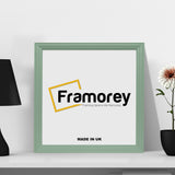 Different layers of a Antique Style Square Green Picture Frame with names of layers.