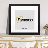 Flat Square Size Black Picture Photo Frame Wall Art Poster Frame With White Mount