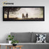 Flat Wooden Panoramic Size Ash Black Poster Frame Wall Art Photo Frame hanging on a wall.