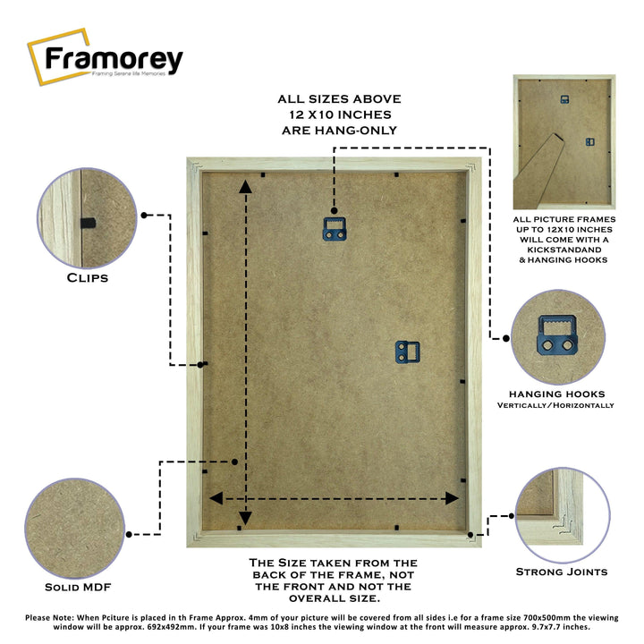 Black Solid Wood Picture Frames with Black Mount