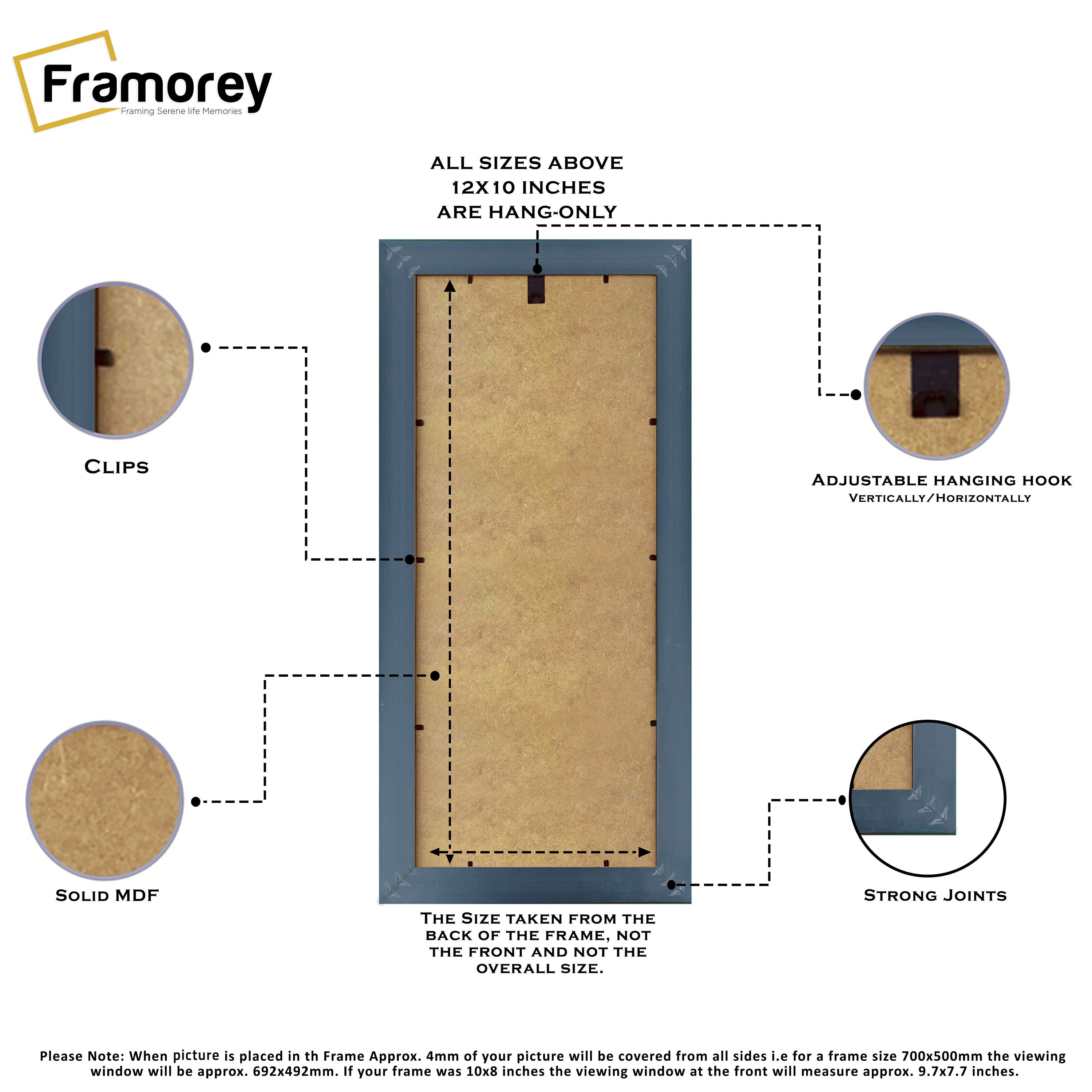 Panorama Gold Photo Frame Dahlia Wall Art Frame With White Mount