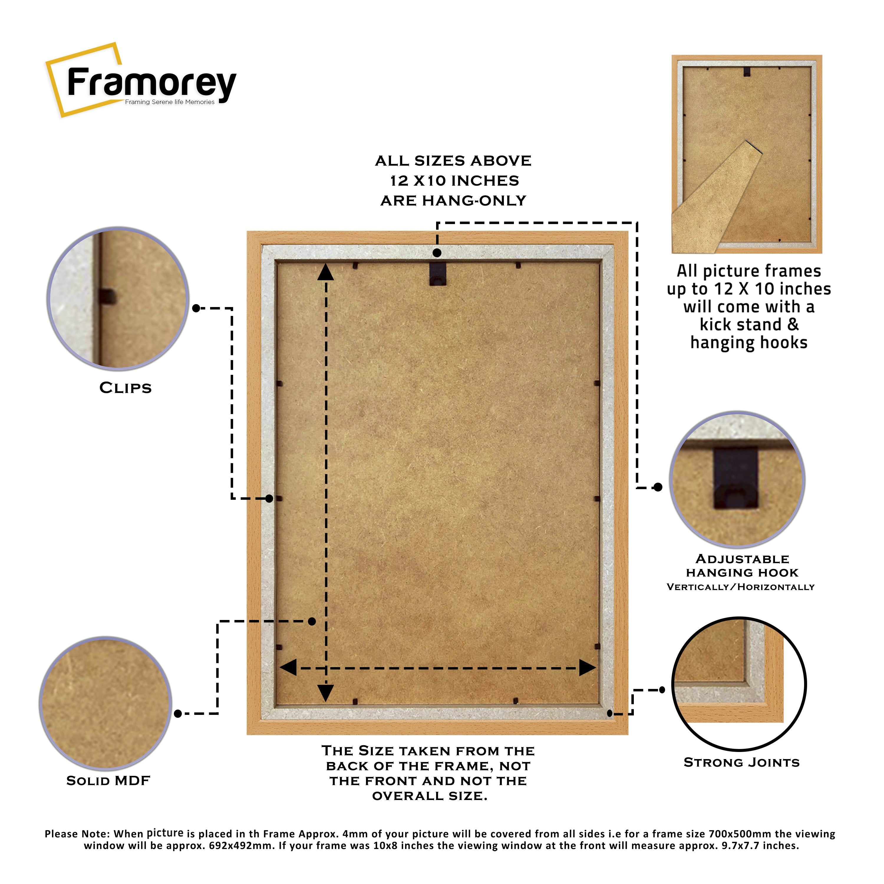 Beech Picture Frame With Ivory Mount