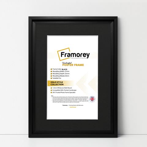 Black Picture Frame Oslo Style Photo Frames With Black Mount