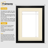 Black Picture Frame Oslo Style Photo Frames With Ivory Mount Size
