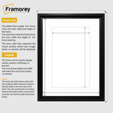 Black Picture Frame Oslo Style Photo Frames With White Mount Size
