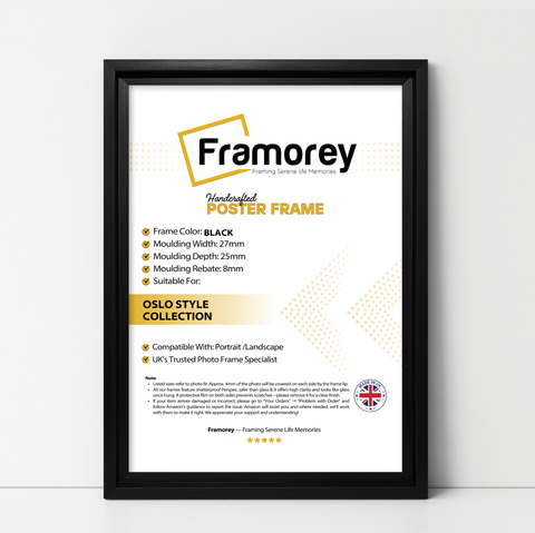 Black Picture Frame Wall Decor Oslo Style Photo Frames Poster Frames