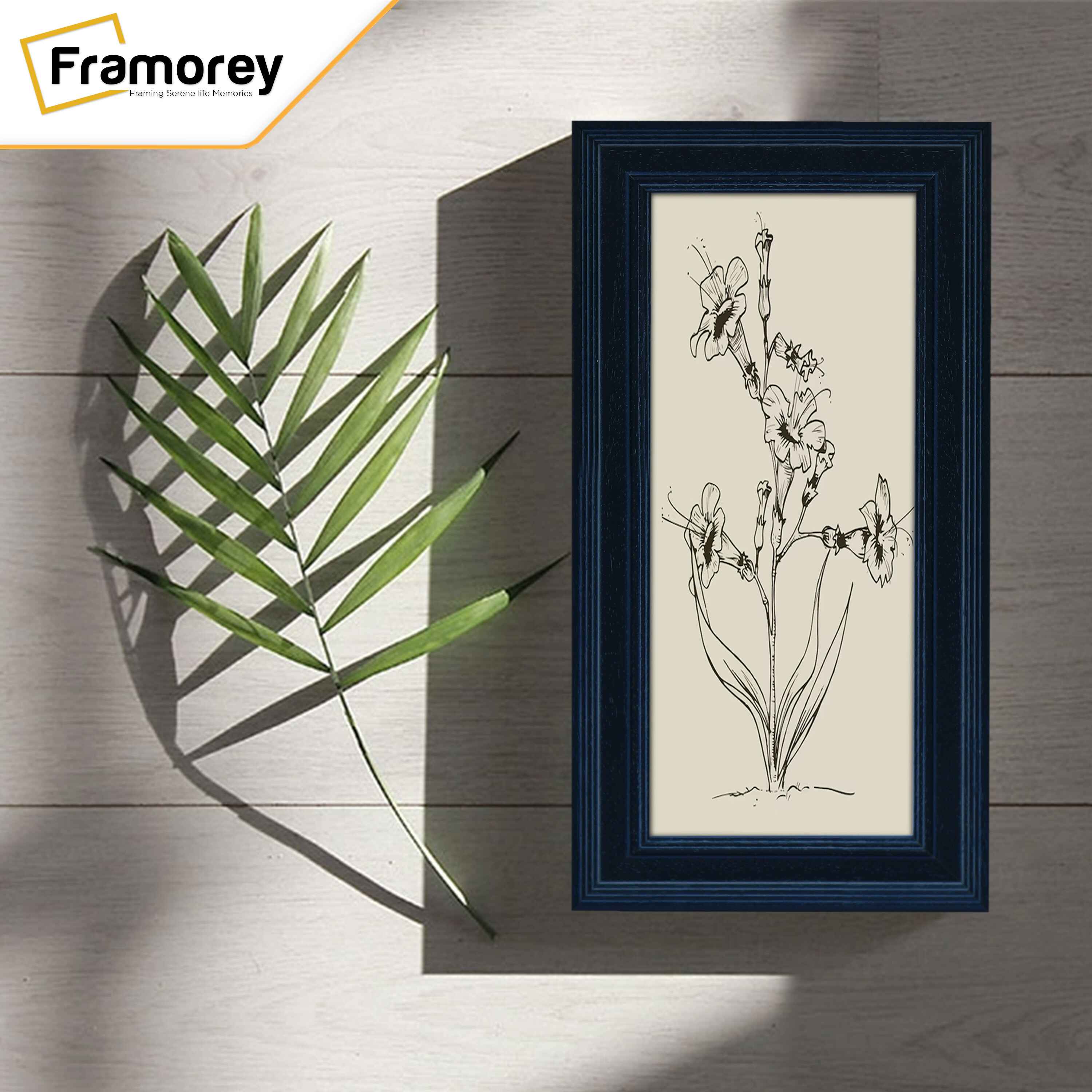 Panoramic Size Grained Black Picture Frame Photo Frame Fletcher Wood Wall Art Frame