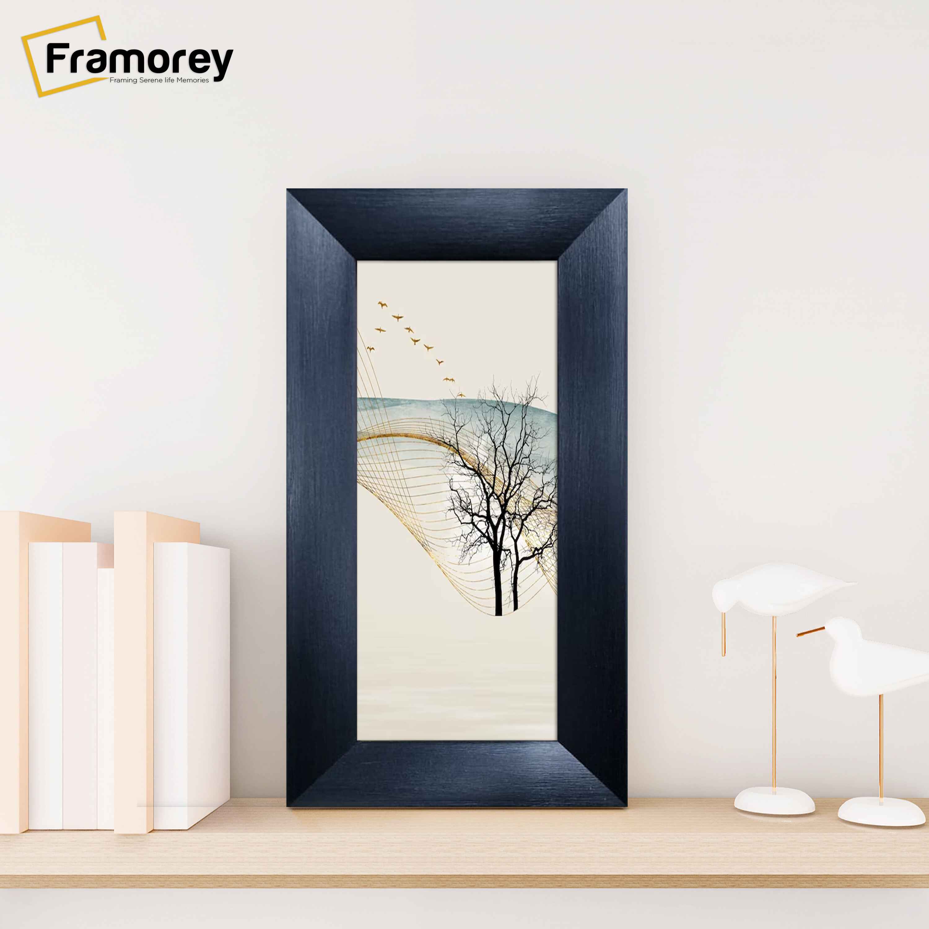 Brushed Black Picture Frames Panoramic Size Poster Frame