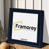 Square Size Grained Black Picture Frame Fletcher Wood Style Photo Print Frame