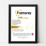 Black antique-style poster frame Framorey handmade picture frame for wall display