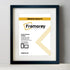 Thin Matt Black Solid Wood Picture Frame With White Mount on a plain white surface standing with a wall