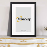 Black Picture Frame With Mount on Table