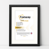 Black Picture Frame With White Mount