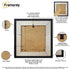Square Size Black Wooden Picture Frame Big Step Style, With Black Mount