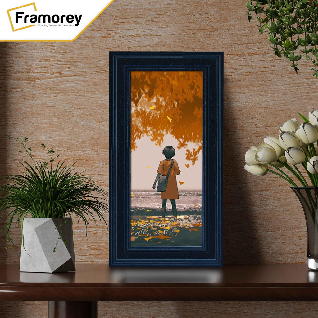 Panoramic Size Grained Black Picture Frame Photo Frame Fletcher Wood Wall Art Frame