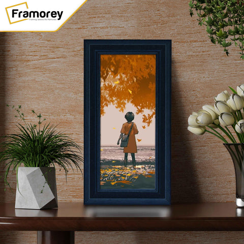 Panoramic Size Grained Black Picture Frame Photo Frame Fletcher Wood Wall Art Frame