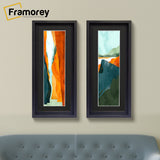 Panorama Style Black Oslo Picture Frames With Black Mount