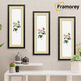 Panoramic Step Style Black Photo Frame With Ivory  Mount