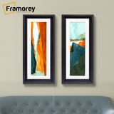 Panorama Style Black Oslo Picture Frames With White Mount