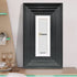 Panoramic Black Wooden Picture Frame Big Step Style, With White Mount