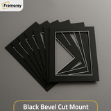 Black Bevel Cut Mount.