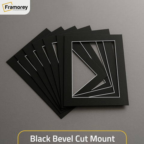 Black Bevel Cut Mount.