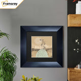 Square Size Brushed Black Picture Frames With Black Mount