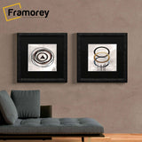Square Picture Frame Black Glitter Sparkle Photo Frames With Black Mount