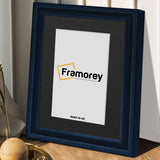 Grained Black Picture Frame Fletcher Wood Wall Art Frame With Black Mount